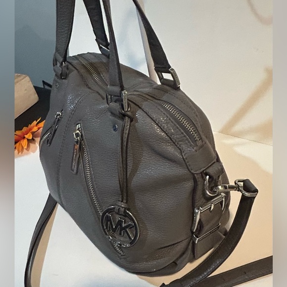 Michael Kors Charcoal Gray pebble leather Leather Satchel hobo crossbody - Picture 4 of 11